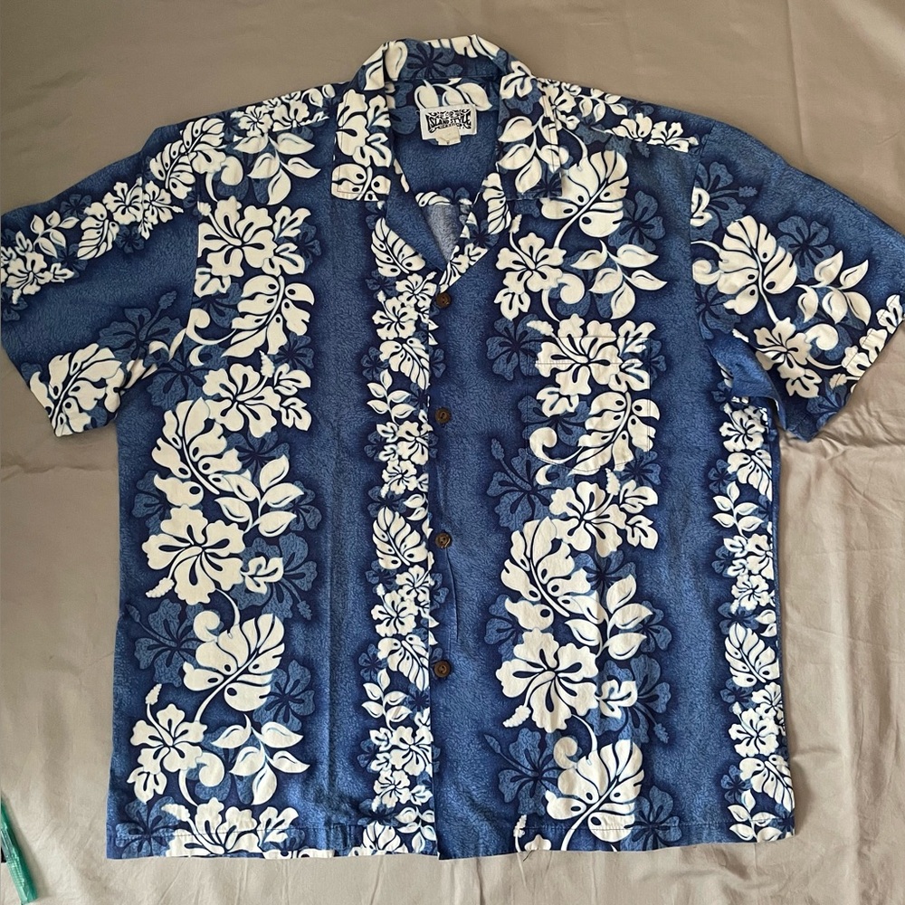 Island Style 1980's Hawaiian Print Shirt XL